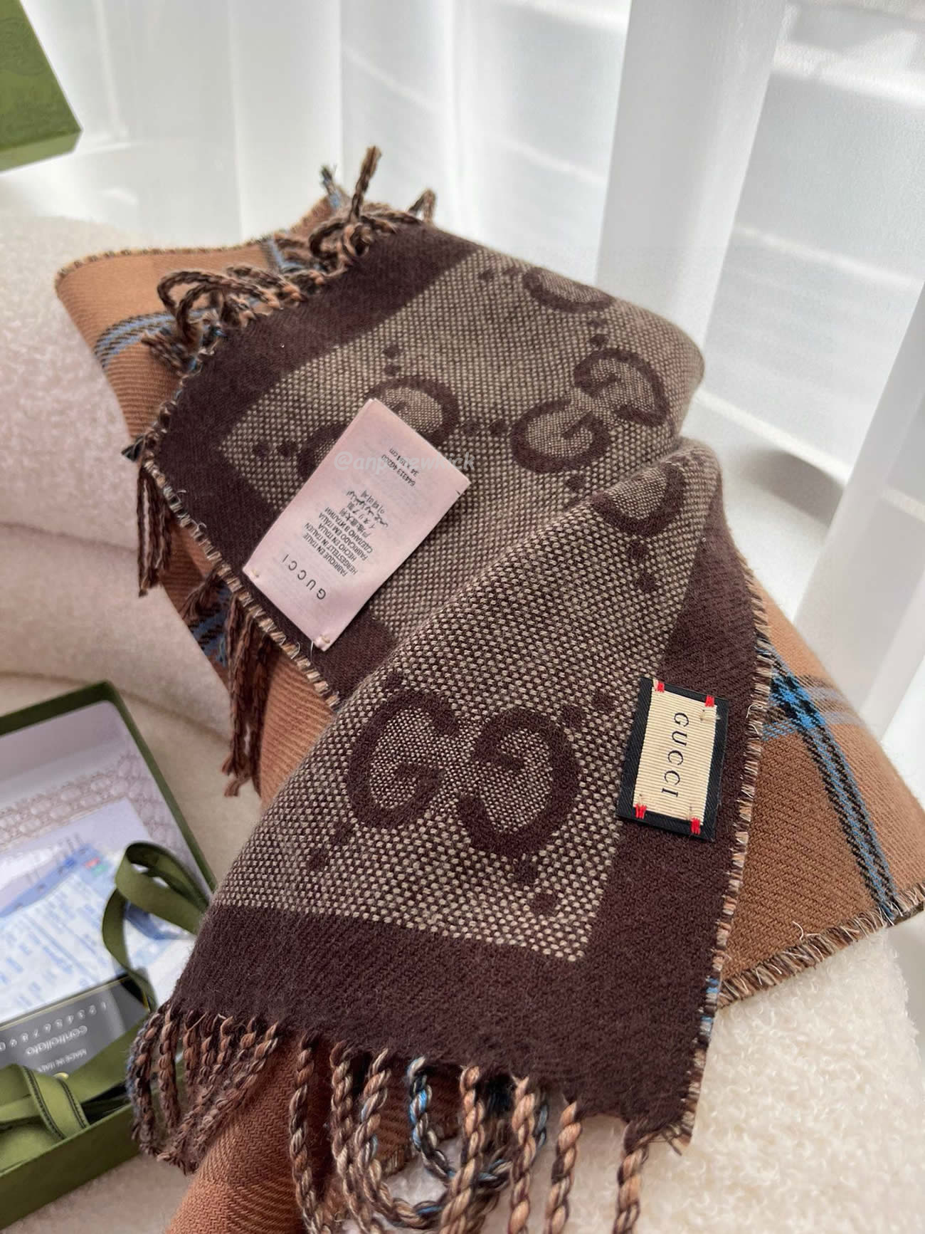 Gucci Gg Reversible Check Scarf 45x170cm (3) - newkick.vip